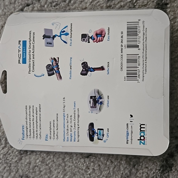 NWT Pictar splat 3 in 1 Flexible Tripod - Picture 4 of 7